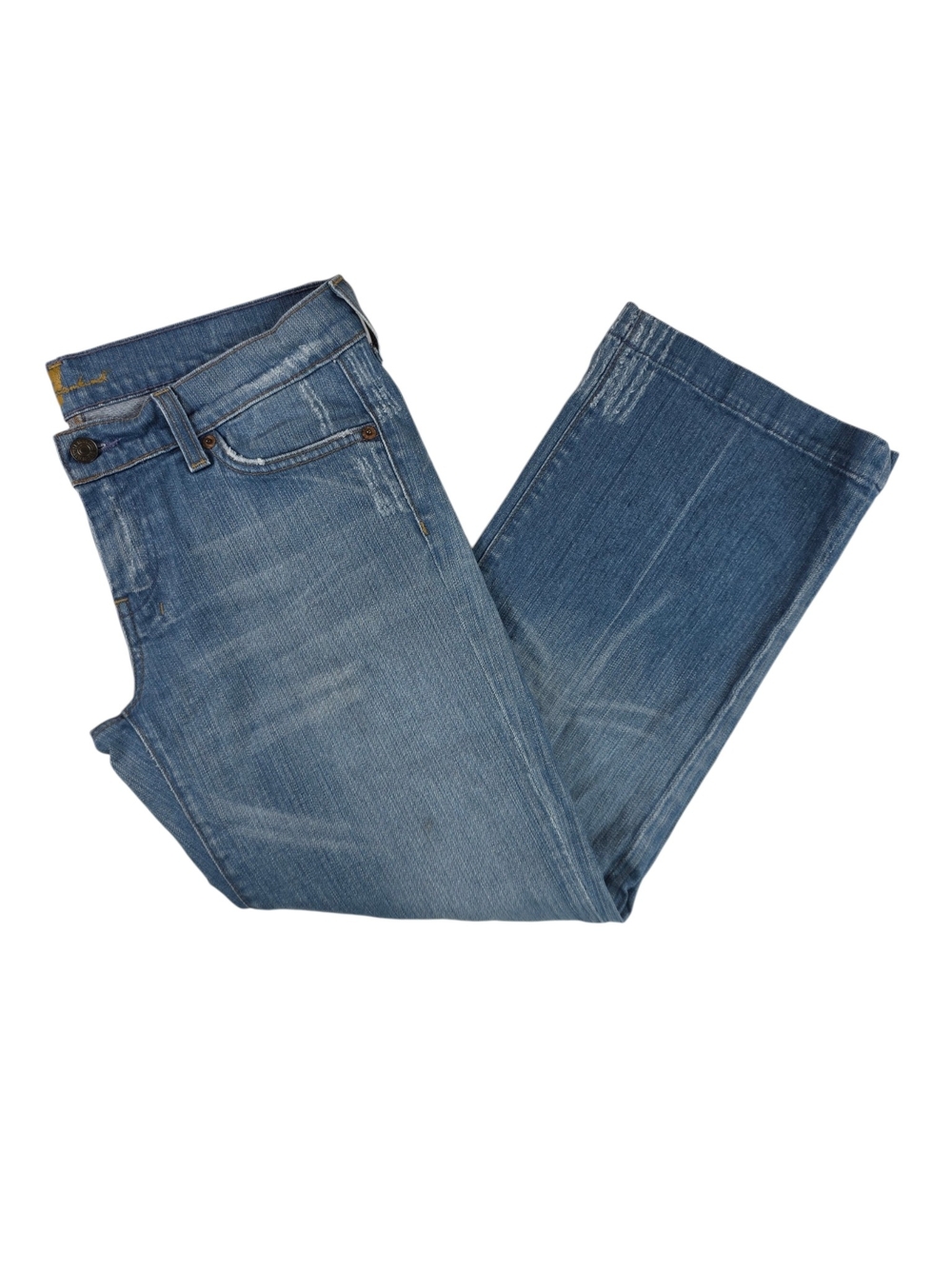 7 For All Mankind Straight Fit Blue Denim Jeans Sz 30